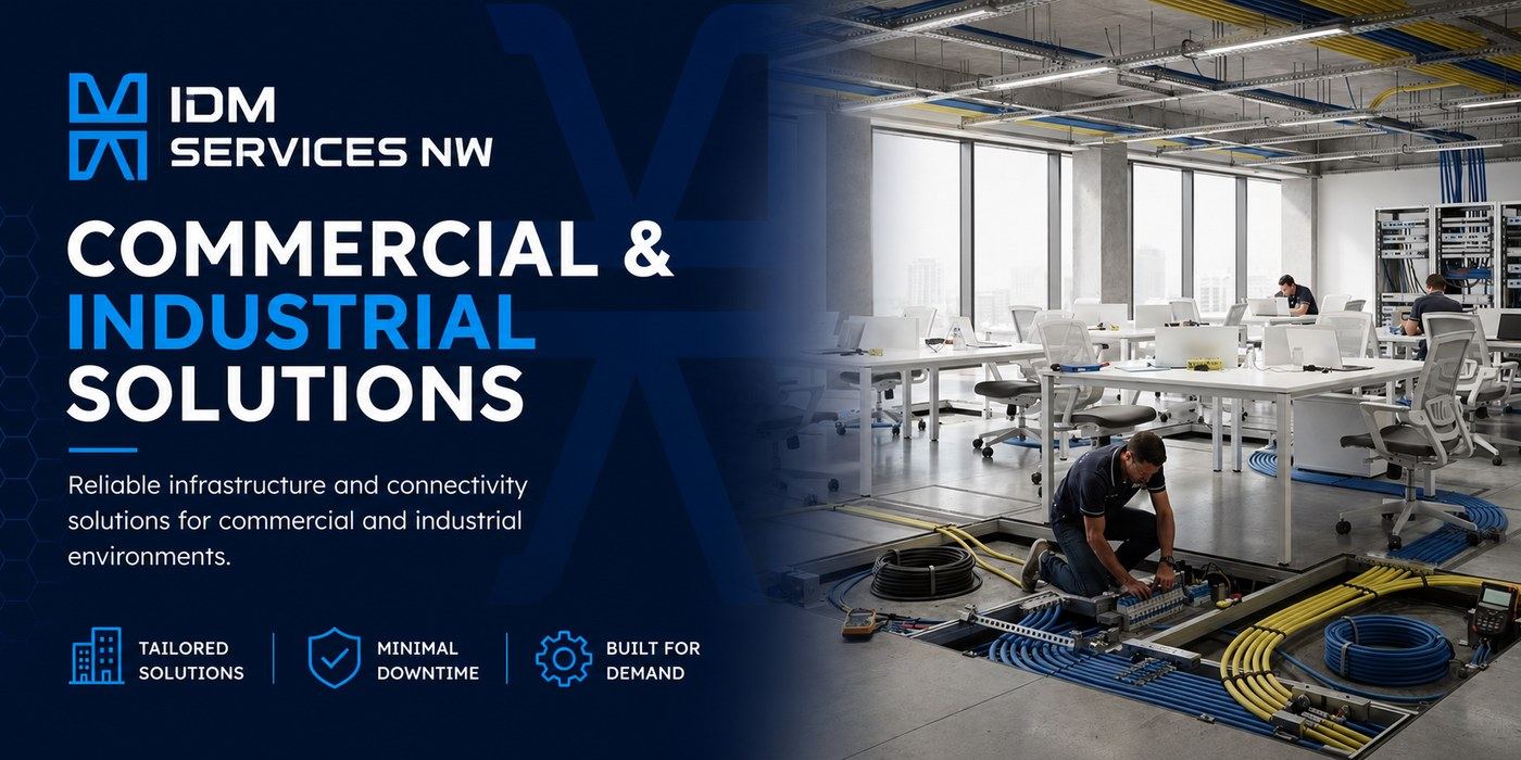 Commercial and industrial network infrastructure installation